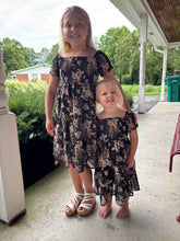 Load image into Gallery viewer, Black Foral Dress - Mini