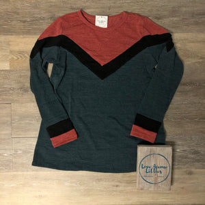 Sweater V Color Block