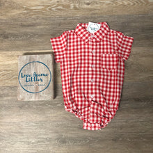 Load image into Gallery viewer, Picnic Plaid Polo One-Piece