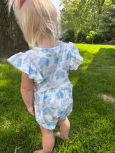 Load image into Gallery viewer, Hydrangea Bow Romper