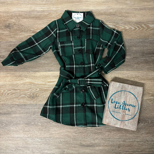 Forest Plaid Dress - Mini