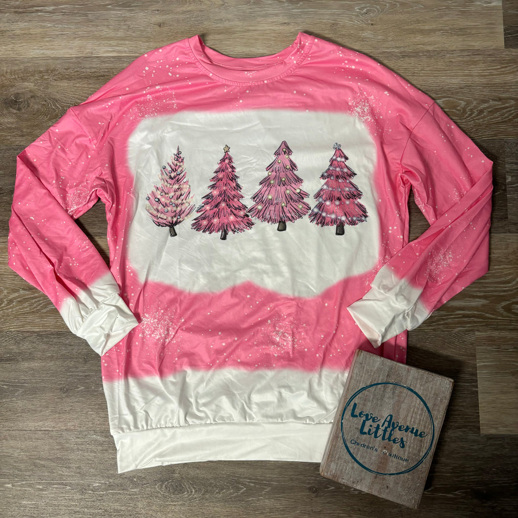 Pink Tree Long Sleeve - Mama