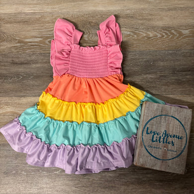 Vibrant Smocked Dress Mini