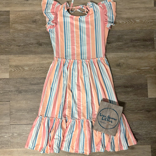 Tiered Striped Midi Dress - Mama