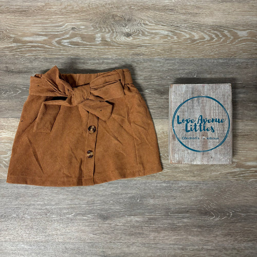 Tan Button Skirt