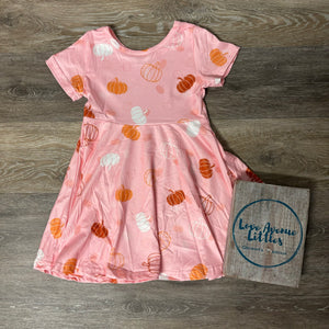 Pink Pumpkin Twirl Dress