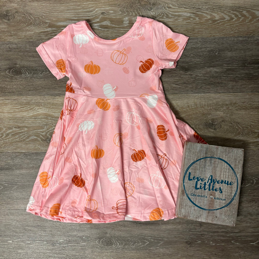 Pink Pumpkin Twirl Dress