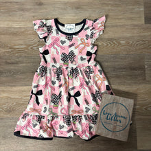 Load image into Gallery viewer, Checked Pencil Bow Dress