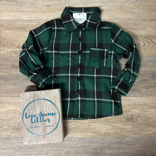 Forest Plaid Shirt - Mini