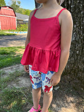 Load image into Gallery viewer, Red Peplum Tank