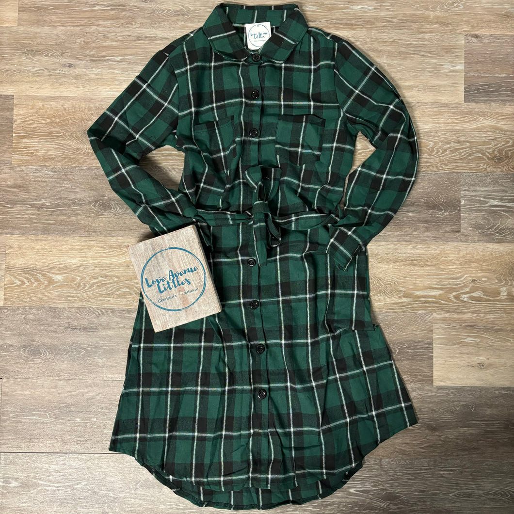 Forest Plaid Dress - Mama