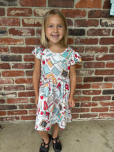 Load image into Gallery viewer, Back 2 School Flutter Sleeve Dress