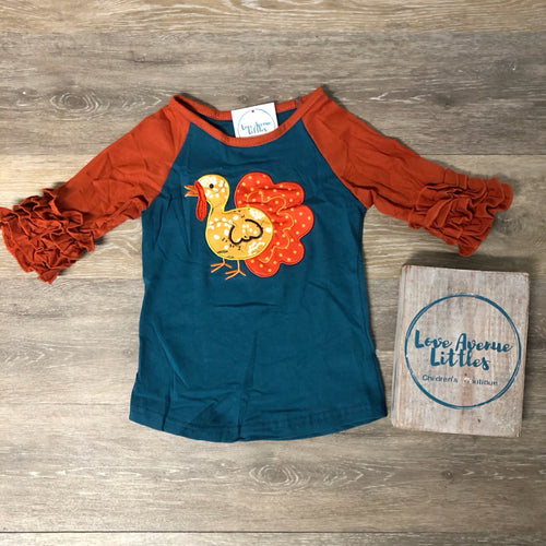 Turkey Ruffle Raglan