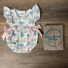 Load image into Gallery viewer, Hydrangea Bow Romper