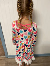 Load image into Gallery viewer, Colourful Hearts Dress