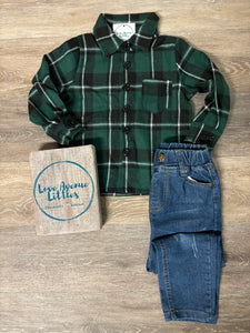 Forest Plaid Shirt - Mini