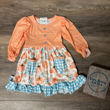 Load image into Gallery viewer, Pumpkin Plaid Tiered Dress