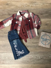 Load image into Gallery viewer, Cranberry Plaid Shacket