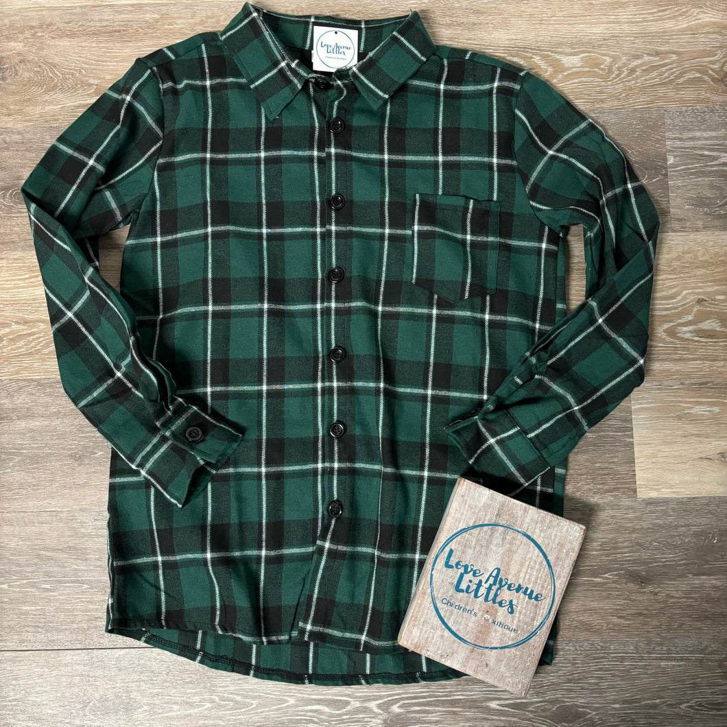 Forest Plaid Shirt - Adult