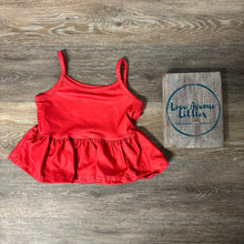 Load image into Gallery viewer, Red Peplum Tank