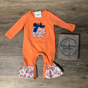 Peach Pumpkin Romper