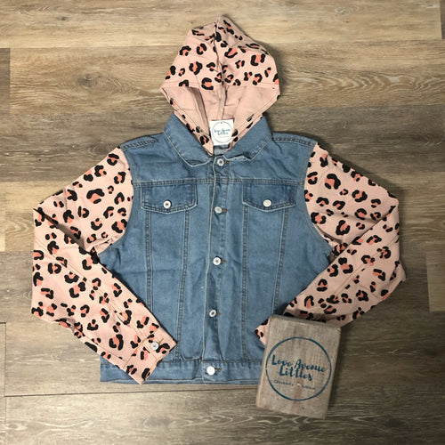 Pink Leopard Lightwash Demin - Mama