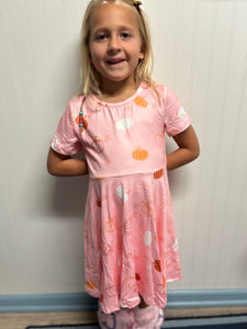 Pink Pumpkin Twirl Dress