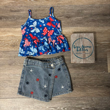 Load image into Gallery viewer, Red, White, &amp; Bows Peplum Top