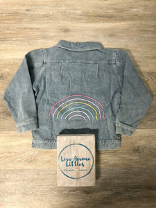 Rainbow Light Wash Denim Jacket
