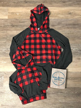 Load image into Gallery viewer, Red Buffalo Plaid Hoodie - Mini