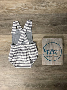 Grey Striped Romper